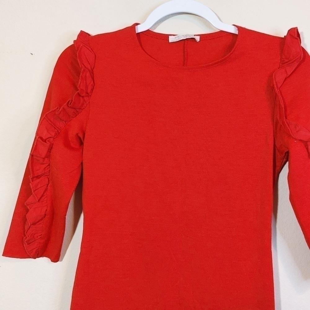 ZARA LADIES LONG SLEEVE BODYCON DRESS- S - Picture 5 of 6